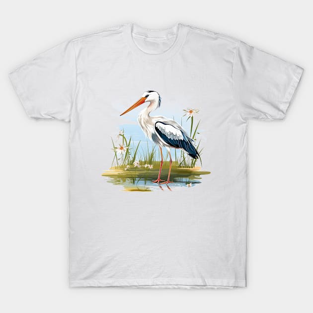 Stork T-Shirt by zooleisurelife